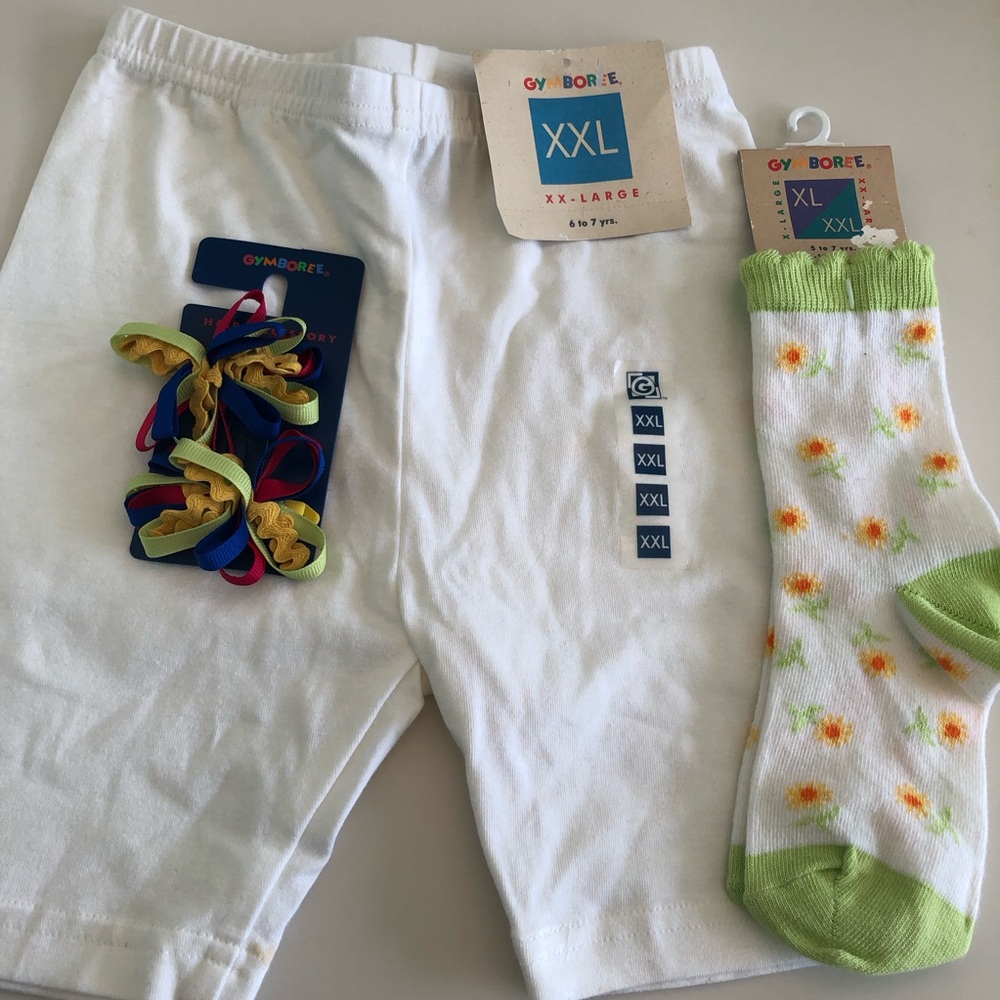 Vintage 1999 Gymboree Sunflower Brights Girl’s XXL 3 Piece Set NWT Age 6-7
